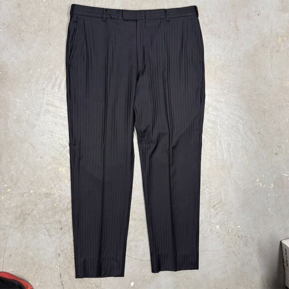 Ermenegildo Zenga Suit "Z Zegna" City Fit Striped Navy Blue 2pc Wool 44L 38x32 - Picture 9 of 12